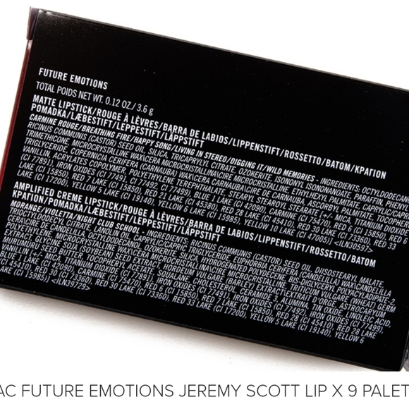 MAC Cosmetics Jeremy Scott JS SS18 Lipx9 Palette - Picture 2 of 7